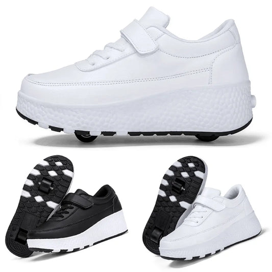 Fashion flashing roller skates shoes High quality roller skates boys and girls size 27-43   wheel sneakers
