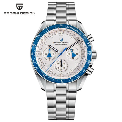 PAGANI DESIGN Moon Uhr – Luxuriöser Quarz-Chronograph für Herren, sportlicher Stil, Saphirglas mit Antireflexbeschichtung, leuchtende Anzeige
