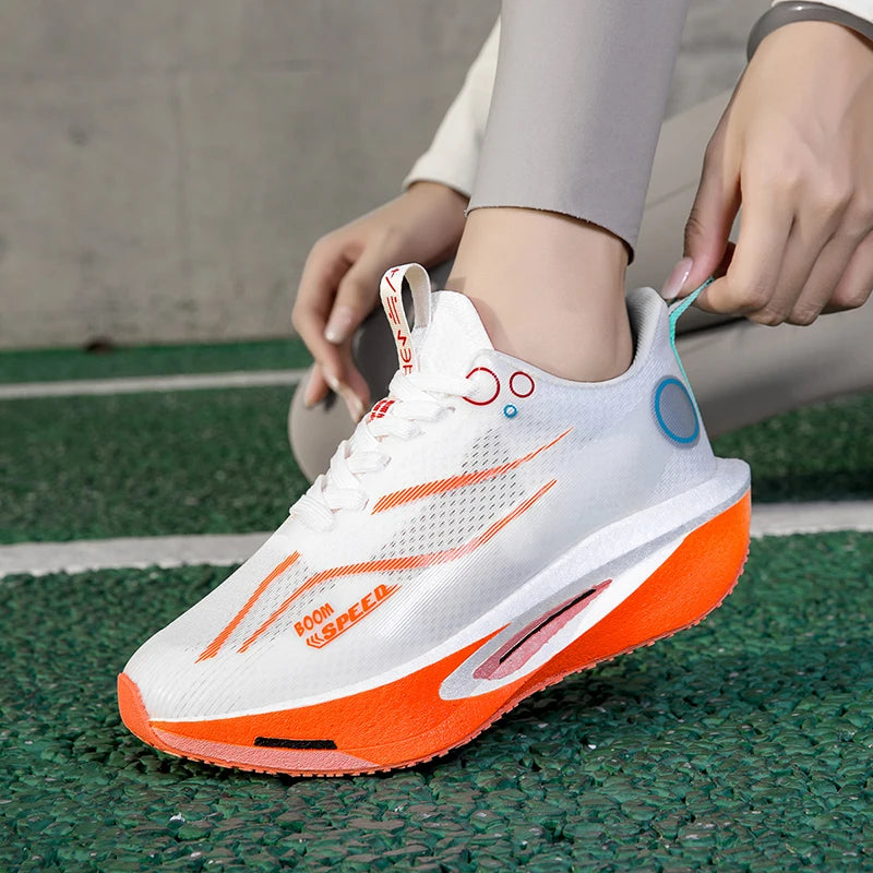 2025 Men's And Women's Carbon Board Running Shoes Professional Marathon, Lightweight Rebound Cushioning Breathable Sports Shoes