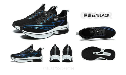 Scarpe da running da uomo con piastra in carbonio, leggere, ultra ammortizzate, traspiranti, da maratona, con assorbimento degli urti e supporto, sneaker sportiva comoda da donna