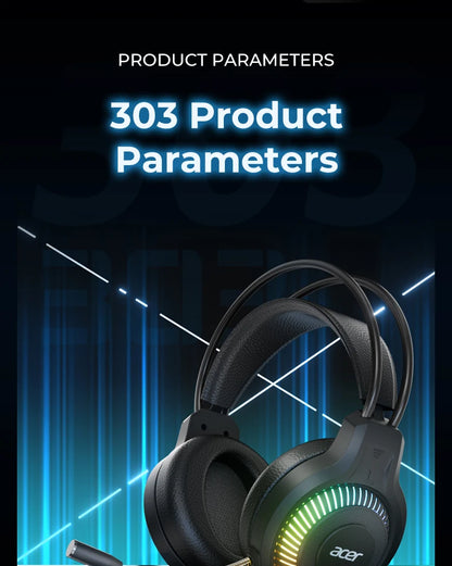 RGB kabelgebundene Gaming-Ohrhörer mit Mikrofon – Low-Latency-Surround-Sound-Gaming-Headset mit cooler RGB-Beleuchtung, Geräuschisolierung und komfortabler Passform