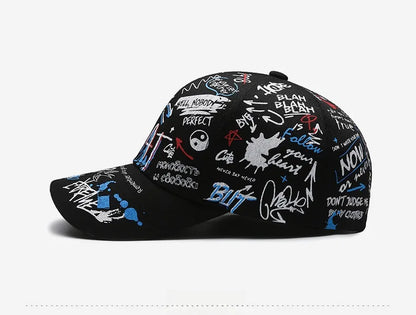 Nova moderna pamučna bejzbolska kapa s grafitima za žene i muškarce, uniseks tiskana snapback kapa, hip-hop trendi kapa za van, za muškarce i žene