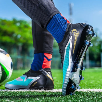 Nouvelles chaussures de football pour hommes, ultralégères, pour l'entraînement en extérieur, livraison directe, chaussures de foot à crampons longs FG antidérapantes