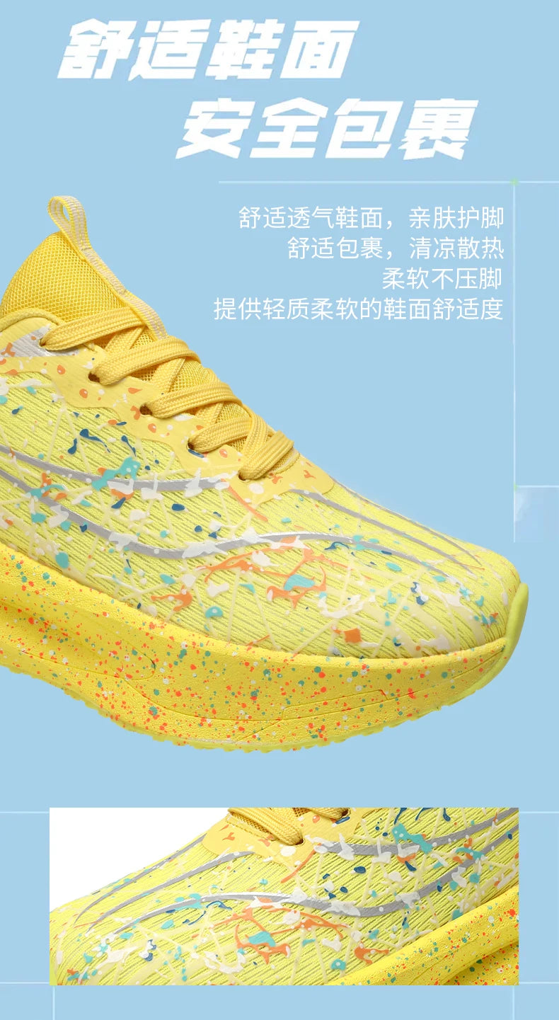 Laufschuhe mit Carbonplatte 2026, Marathon-Dämpfung, Herren-Sportschuhe, atmungsaktiv, leicht, Damen, komfortable rutschfeste Athletic-Sneaker