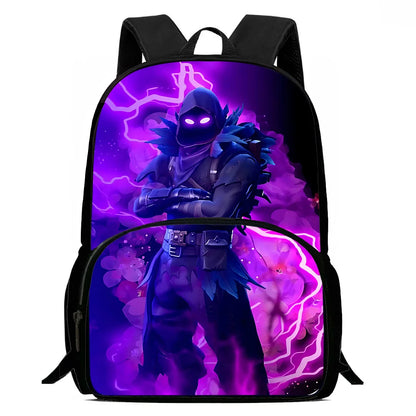 Classic Game Fortnite Kids Backpacks for Boys and Girls, Student Birthday Gift, Child School Bags with Large Capacity, Durable Camping Rucksack