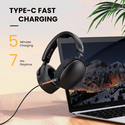 Oneodio SuperEQ A200 kabellose Bluetooth 5.4 ANC-Kopfhörer – Over-Ear-Noise-Cancelling-Headset mit ENC-Mikrofon, Hi-Res Audio & App-Steuerung