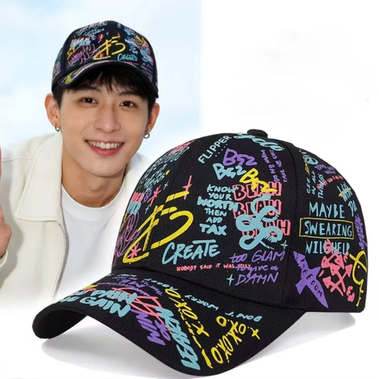 Fashion Graffiti Printing Baseball Cap Outdoor Cotton Casquatte Hat Men Women Summer Sun Hats Adjustable Hip Hop Caps