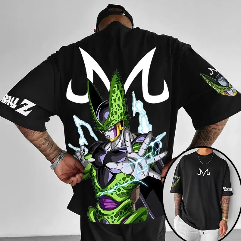 Dragon Ball Z Printed Short Sleeve Cotton T-Shirt Son Goku Vegeta Men Women Clothes Harajuku Y2K Tee Vintage Summer Streetwear