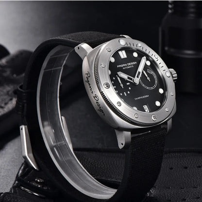 PAGANI DESIGN Men's Mechanical Watch Luxury Sapphire Glass Luminous Automatic Watch 200M Waterproof Stainless Steel Watch