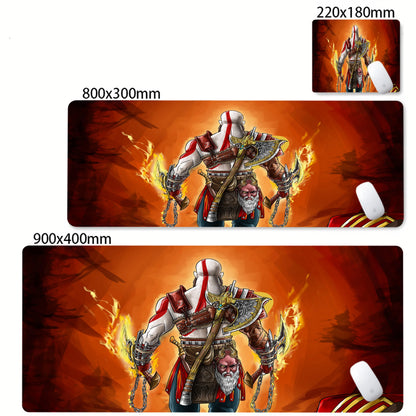 Game God of War Mouse Pad Anime Game Mousepad Computer Keyboard Desk Pads Office Carpet Laptop Mausepad Non-slip Base Deskmat