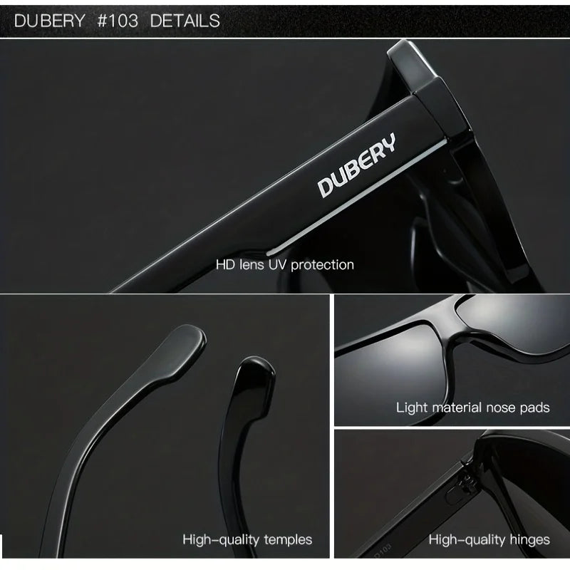 DUBERY Polarized UV400 Protection Sunglasses For Men And Women 7 Colors Model 103