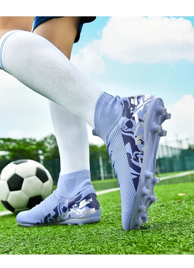 Chaussures de football roses tendance, chaussures de football professionnelles légères pour hommes, chaussures de football antidérapantes, crampons de football originaux, baskets