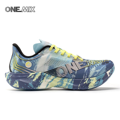 ONEMIX Sapatilhas de Corrida de Maratona em Nylon Carbon Board, Alívio de Impacto, Suporte Estável Profissional, Ressalto Ultraligeiro
