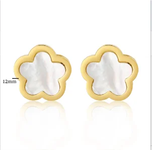 Hoop Earrings for Women Trendy Golden Stainless Steel Earring Jewelry New