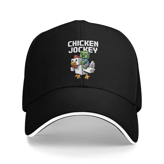 Chicken Jockey Zombie Pixel Art Zombie 2025 Movie Baseball Caps for Men Women Trucker Hat  Outdoor Workouts Adjustable Sun Hats