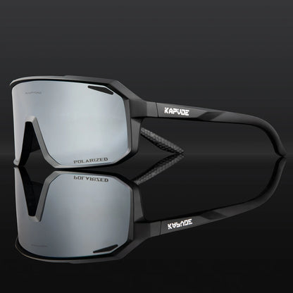 Kapvoe Cycling Glasses Men Cycling Sunglasses MTB UV400 Polarized Built-in Myopia Frame Bicycle Goggles Outdoor Sports Eyewear