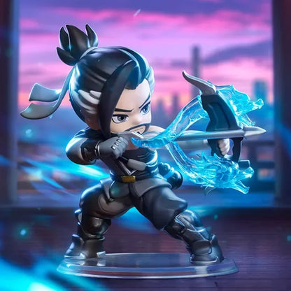 POP MART Overwatch Play of The Game Series Caixa Mistério Original Blind Box Surpresa Figuras de Ação Anime Adoráveis Ornamentos Figurinhas