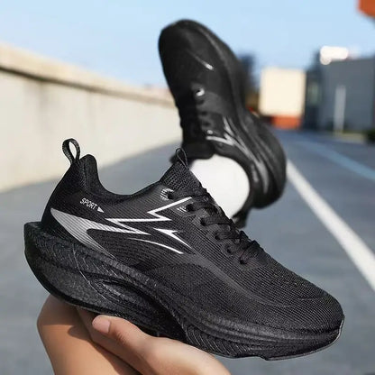 Scarpe sportive da running Marathon da uomo, con piastra in carbonio, cuscino d’aria, traspiranti e leggere, sneakers atletiche da donna comode e antiscivolo