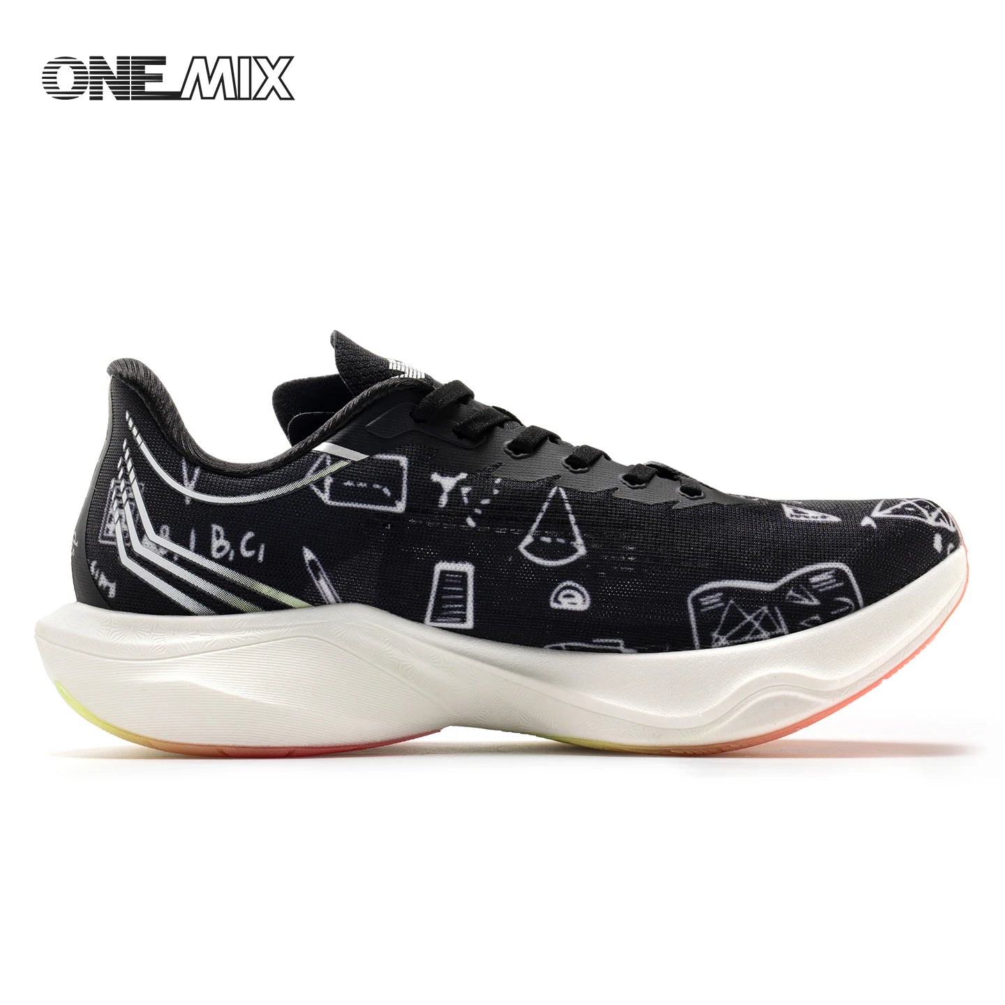ONEMIX Sapatilhas de Corrida de Maratona em Nylon Carbon Board, Alívio de Impacto, Suporte Estável Profissional, Ressalto Ultraligeiro