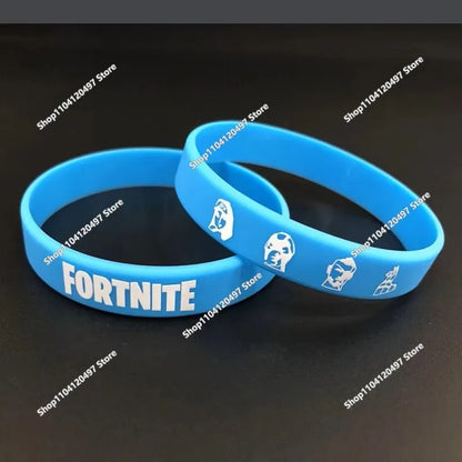Pulseira Fortnite de Fitness em Silicone de Borracha, Vermelha e Preta, Sem Inscrição, 1 Peça, Presente para Homem, Mulher e Criança, Venda por Grosso