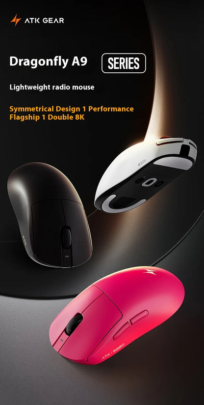 ATK A9 Plus Gaming-Maus kabellos A9/A9 SE/A9 Pro Tri-Mode 8K Gaming-Maus leicht A9 Ultimate E-Sports PC-Geschenk individuell angepasst