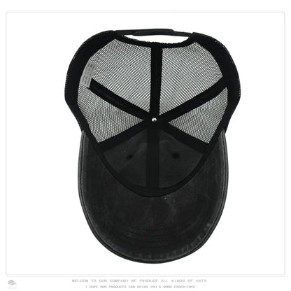 Custom Logo Blank Baseball Cap For Men Summer Breathable Mesh Hat Women Vintage Washed Distressed Trucker Sun Hats