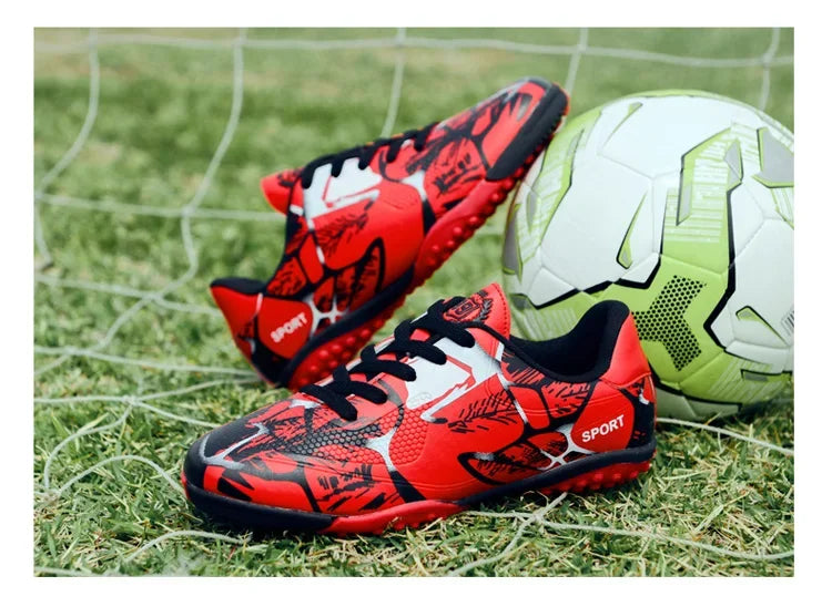 Chaussures de Football pour enfants, chaussures de Football pour garçons, Futsal, baskets d'intérieur rapides, crampons originaux, bottes de Football