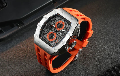 Reloj TSAR BOMBA New TB8204 para hombre, cronógrafo de cuarzo japonés, resistente al agua 50M, reloj de pulsera deportivo de moda, reloj masculino de lujo, regalo para hombre