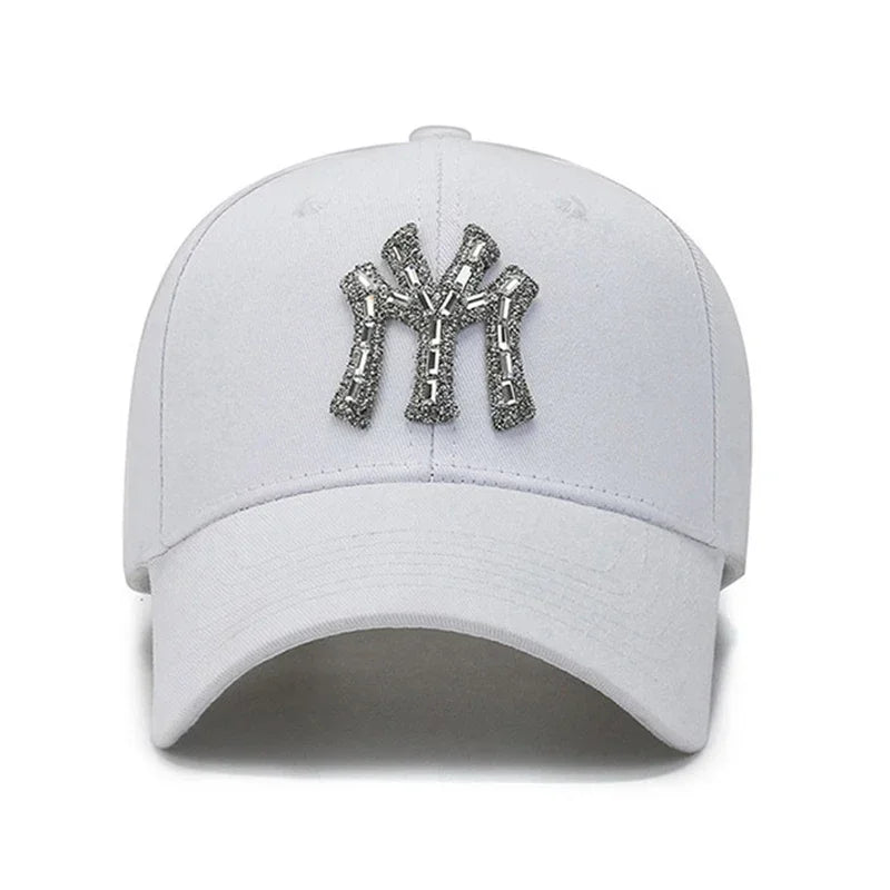 MY Rhinestone Hat Female Spring and Fall Street Casual Outdoor Duck Tongue Cap Fashion Versatile Baseball Cap Sunshade