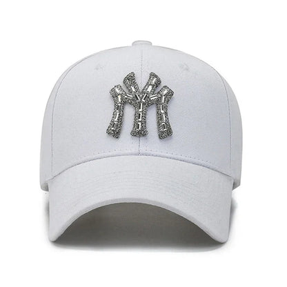 MY Rhinestone Hat Female Spring and Fall Street Casual Outdoor Duck Tongue Cap Fashion Versatile Baseball Cap Sunshade