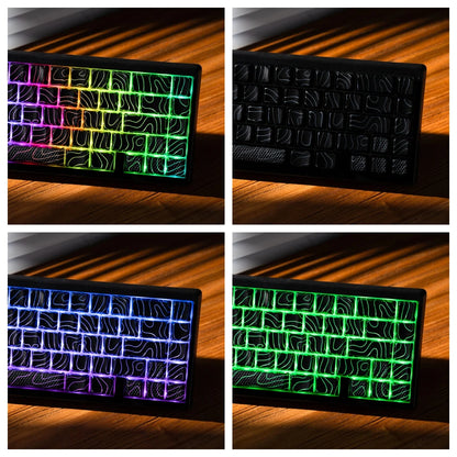 Teclado mecânico XVX M67 JadeStone com teclas IMD-Tech, hot-swappable, gasket, tri-mode, RGB personalizado, sem fios, 65%