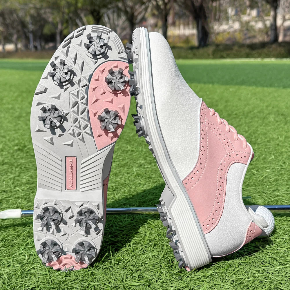 Ladies' Professional Golf Shoes, Fashionable Casual Walking Shoes, Outdoor Fitness Non-Slip Comfortable Golf Sports Shoes