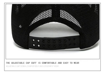 Summer Hats For Men And Women Mesh Baseball Caps Fashion Embroidered Visor Hat Outdoor Embroidered Letter Sun Protection Hat