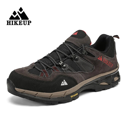HIKEUP Non-Slip Wear-Resistant Outdoor Hiking Shoes, Breathable Splashproof Climbing Sneakers for Men, Trekking, Tourism, Mountain Shoes