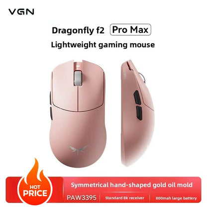 Mouse gaming esports VGN Dragonfly F2 ProMax/Ultra 42000DPI 0.125ms per CS:GO, latenza cablata/wireless Dual 8K, 3 modalità, PAW3395/3950