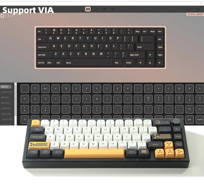 ZUOYA LMK66 3 Mode Mechanical Keyboard Kit Aluminum Wireless Gaming Keyboard 60% Bluetooth 2.4G RGB Hotswap Gasket Structure
