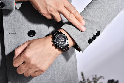 Relógio Mecânico Automático PAGANI DESIGN para Homem em Aço Inoxidável, Impermeável, Desportivo 10Bar, Luxo Casual para Homem