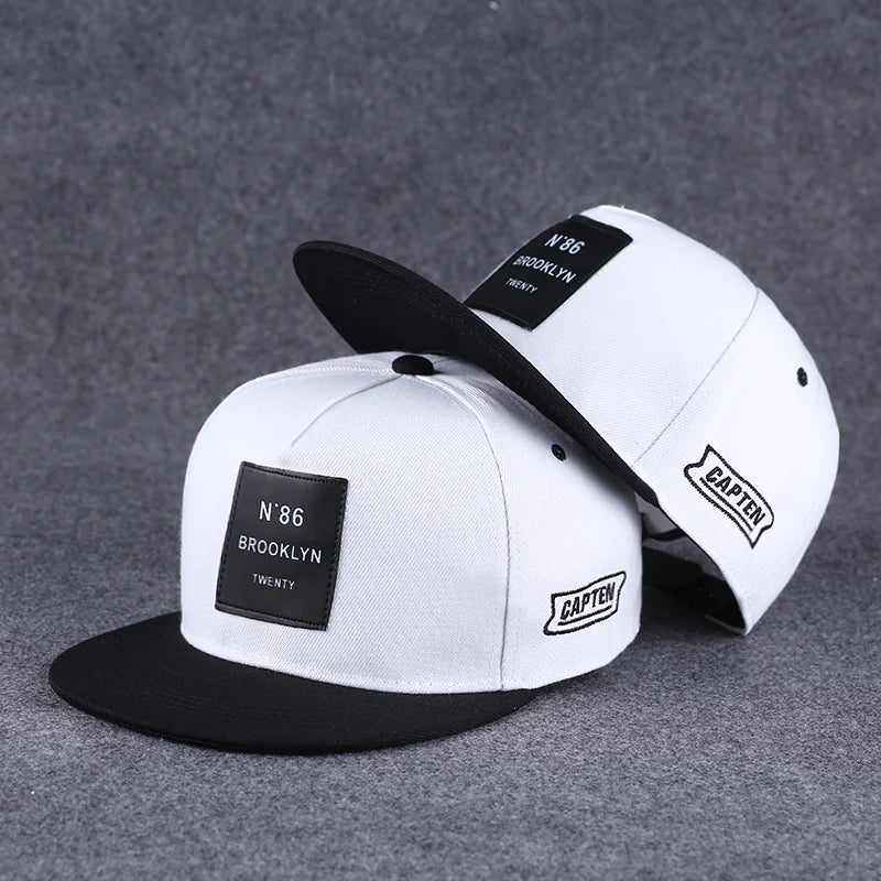 Men's Letter Embroidery All-match Flat Brim Baseball Cap Ladies Summer Hip Hop Hats Outdoor Shade Adjustable Casual Peaked Caps