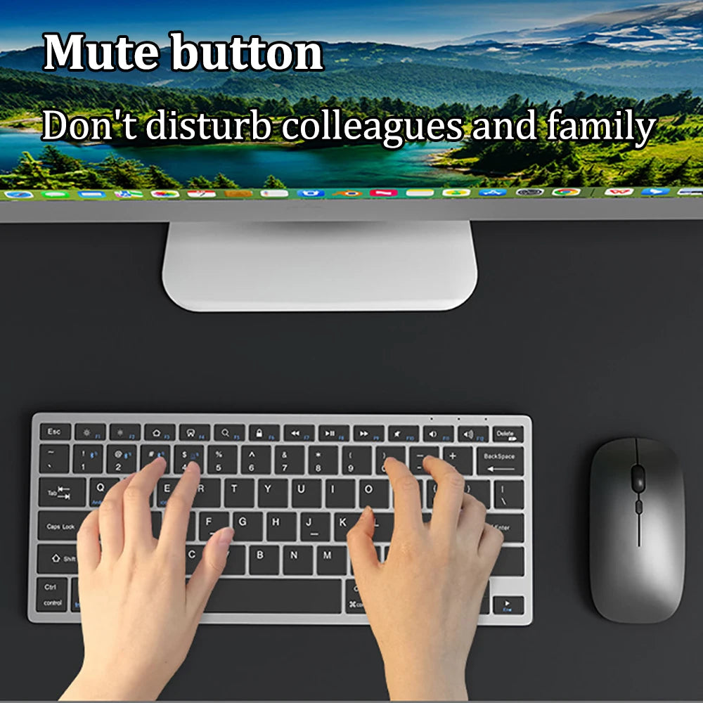 Dual-Mode Wireless Keyboard Bluetooth 5.0 & 2.4G Rechargeable Keyboard, 102 Keys Multi-Device Wireless Keyboard for MacBook, Laptop, Tablet & PC
