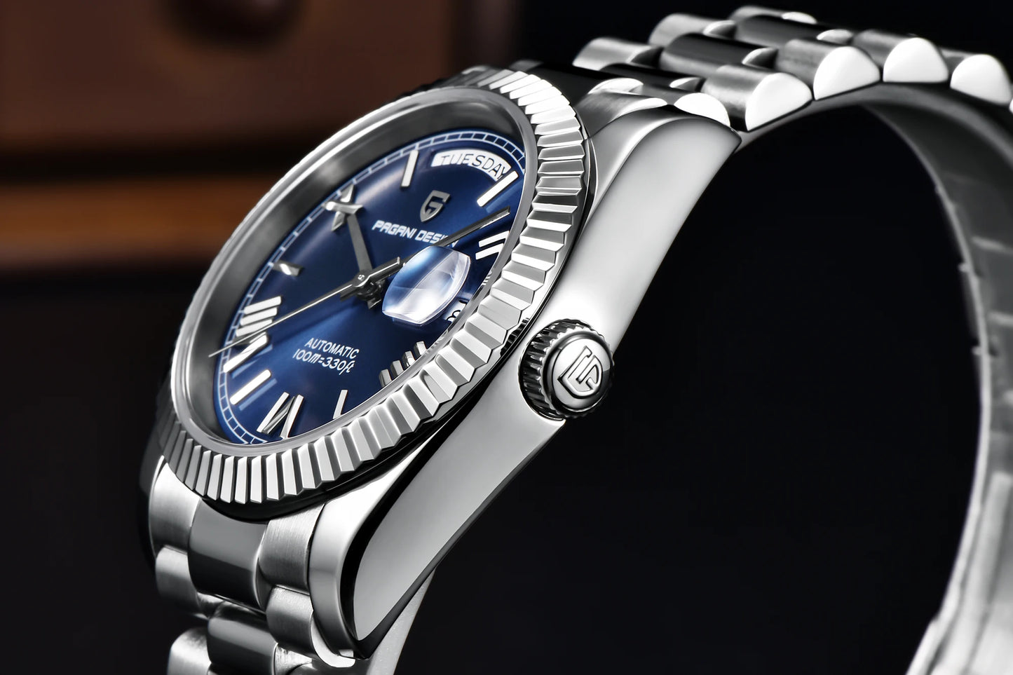 PAGANI DESIGN Men's Watches Green Luxury Automatic Watch For Men ST16 Mechanical Wristwatch Men For 2025 New Stainless Steel