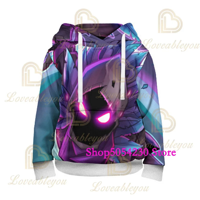 Sudadera con capucha de Fortnite con llama impresa en 3D, estilo Battle Royale de dibujos animados, para hombre y mujer, camiseta con capucha de héroe de videojuego para adolescentes