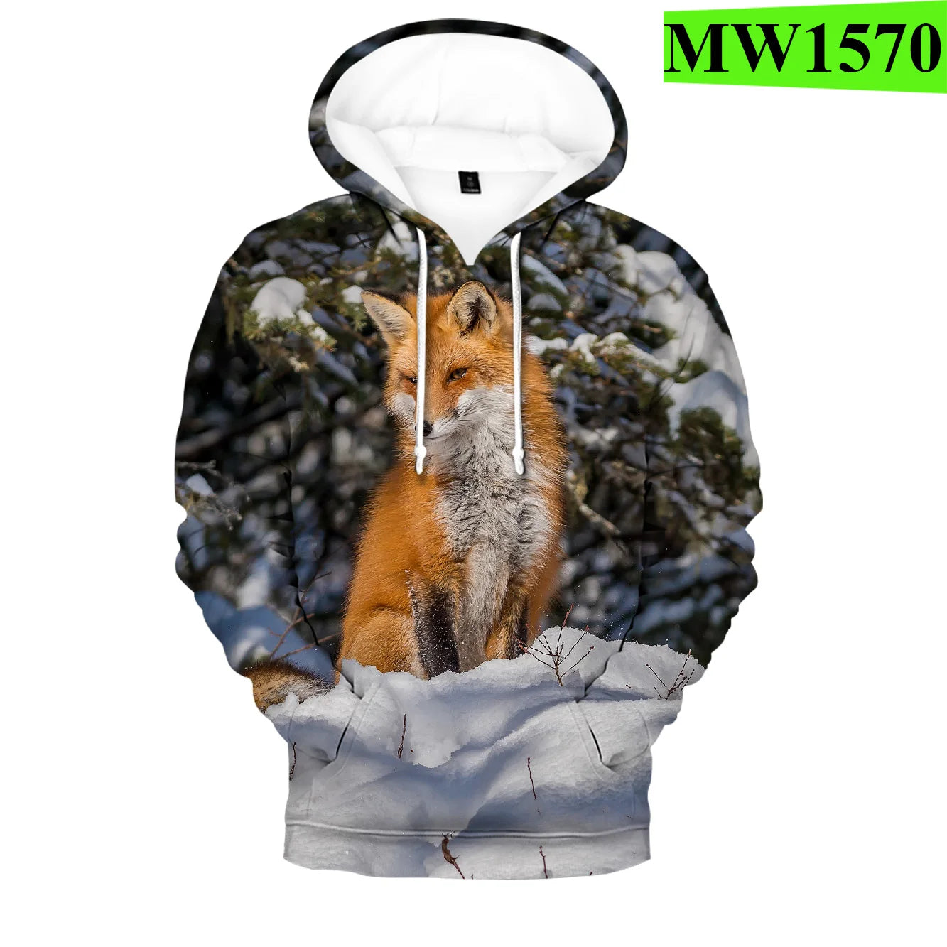 Beliebte Hip-Hop-Novelty-Hoodies und Sweatshirts mit komfortablem Fox-3D-Print für Herren/Damen und Erwachsene/Kinder, lässige Pullover