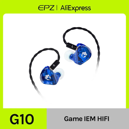 EPZ G10 kabelgebundene HiFi-Gaming-Ohrhörer – Type-C & 3.5mm In-Ear-Monitor-Kopfhörer mit DAC, Geräuschisolierung, abnehmbarem Kabel & Mikrofon