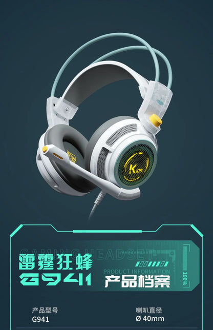 Somic G941 Wired Headphones Gamer Headphone Denoise Gaming Headphone Custom With Microphone Headsets 7.1 Stereo Sound Headset