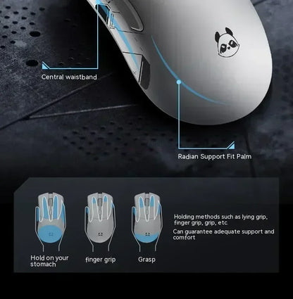 Bezdrôtová myš Metaphyuni Metapanda P1 Pro Max Paw3395L s nízkou latenciou, ľahká e-športová herná myš, ergonomická myš pre PC hráčov, darček
