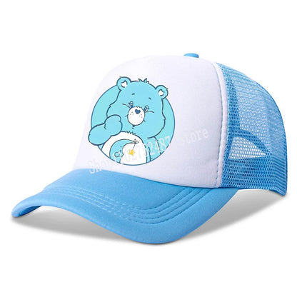 Anime Care Bears Baseball Cap Girls Women New Outdoor Sports Sun Hat Summer Breathable Mesh Sunbonnet Kids Adult Headgear Gift
