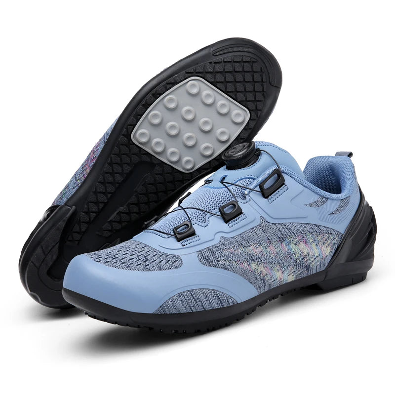MTB Cycling Shoes for Men and Women T03 Purple Breathable Speed Self-Locking Road Cycling Sports Shoes Outdoor Racing Training Sneakers