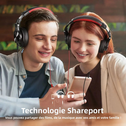 OneOdio A71 kabelgebundene Over-Ear-HiFi-Studio-DJ-Kopfhörer mit Mikrofon – professionelles Monitoring-Gaming-Headset mit tiefem Bass