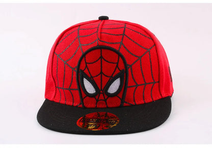 Cartoon Spider Embroidery Baseball Cap Flat Hip Hop Snapback Hat Adjustable Sun Hat for Casual Party Cosplay