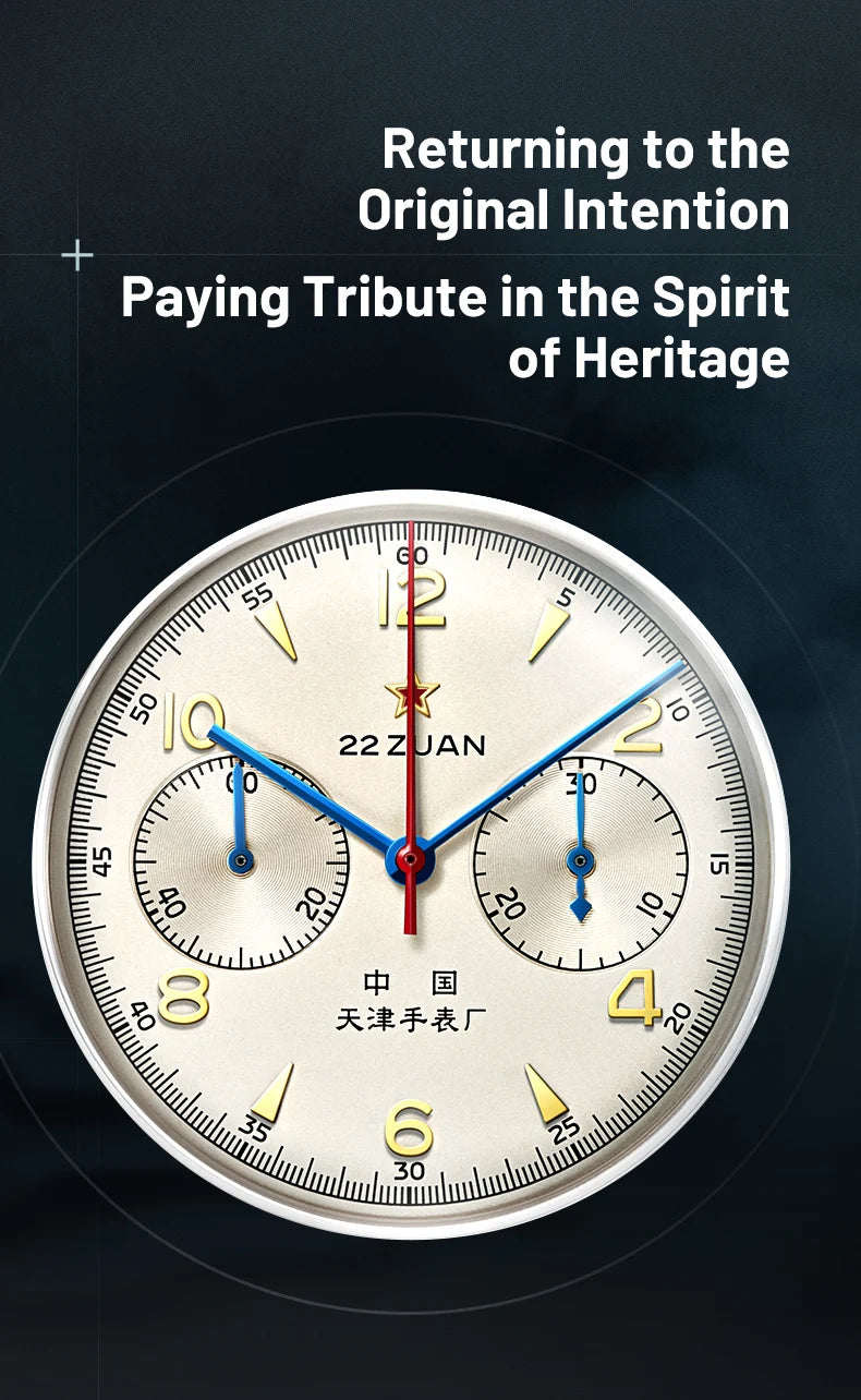 Reloj mecánico para hombre Seagull 1963 International Edition, reloj de piloto ST1901, cronógrafo retro de pulsera, aviación de la Fuerza Aérea, nuevo